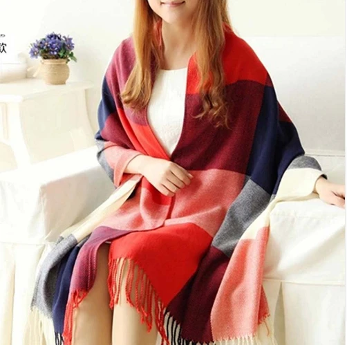 2018 осень зима женский шерстяной клетчатый шарф женские кашемировые шарфы