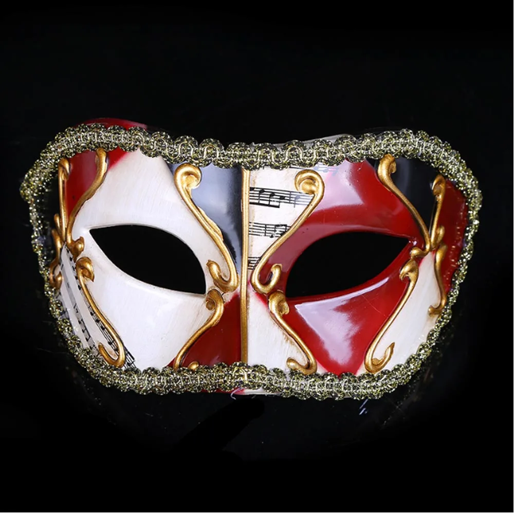 Синяя красная черная ручная работа джазовая маска музыкальные ноты печатная мяч