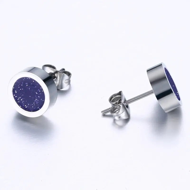 Vnox звездное небо Серьги гвоздики для Для женщин мужчин 4 вида цветов Классический