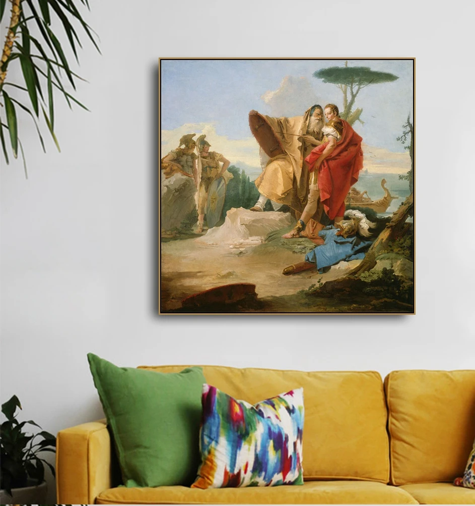 

Rinaldo and Sorcerer of Ascalona Painting & Calligraphy Canvas Decor Picture Posters For House Living Room Bedroom Home Wall Art