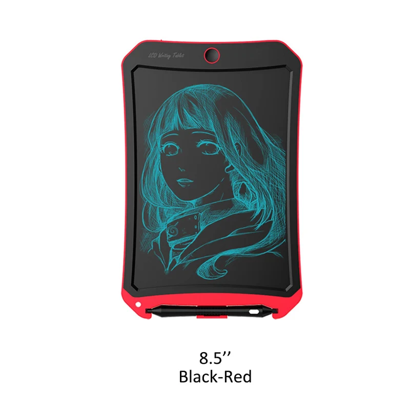 8.5inch-Black-Red Цифровой планшет для рисования, ЖК-дисплей, детская графика, доска для рисования, электроника, детский подарок, коврик для обучения, домашняя доска для сообщений с батареей - Цвет: 8.5inch-Black-Red
