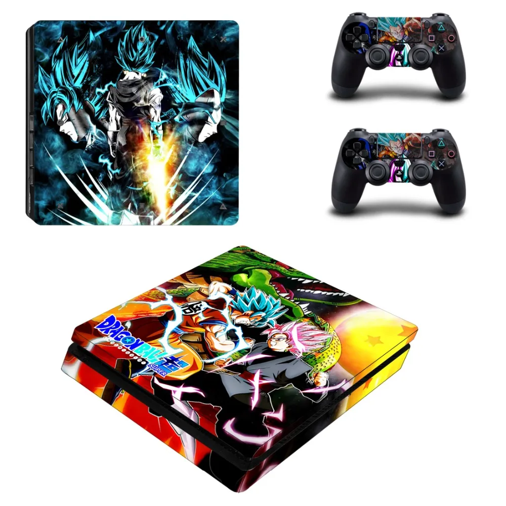 Наклейка Dragon Ball Super Son Goku PS4 Slim Skin Виниловая наклейка для консоли Playstation 4 и 2
