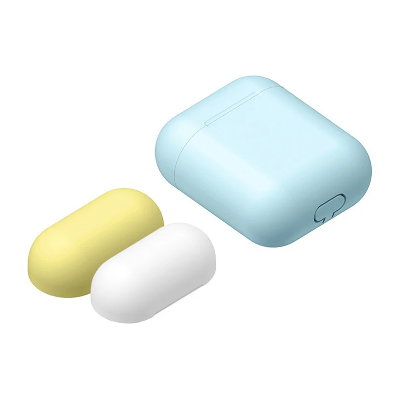 B Blue Мягкий силиконовый чехол для AirPods, уплотненные наушники для apple Airpods, цветной противоударный чехол с защитой от падения для AirPod, защитный чехол - Цвет: B Blue