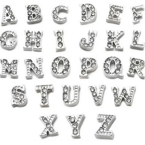 26 шт. DIY A-Z набор букв алфавит Серебряный Кристалл горный хрусталь алмазные