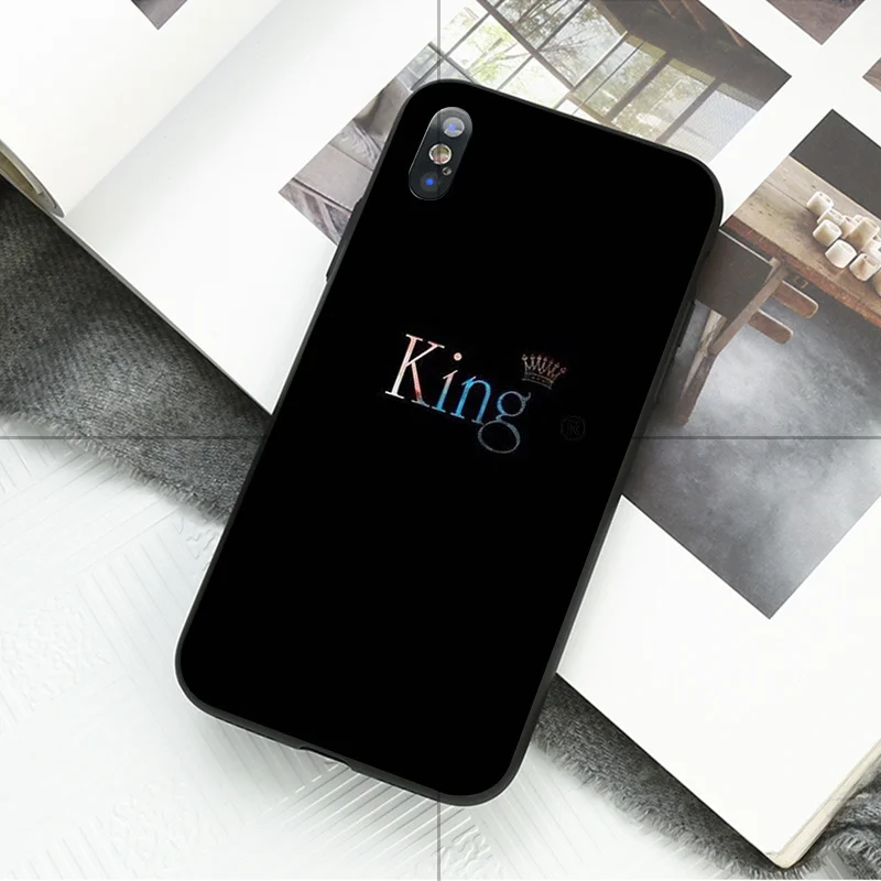 Мягкий чехол для телефона Ruicaica Love Queen and princess на заказ Apple iPhone 8 7 6 6S Plus X XS MAX 5 5S SE XR |