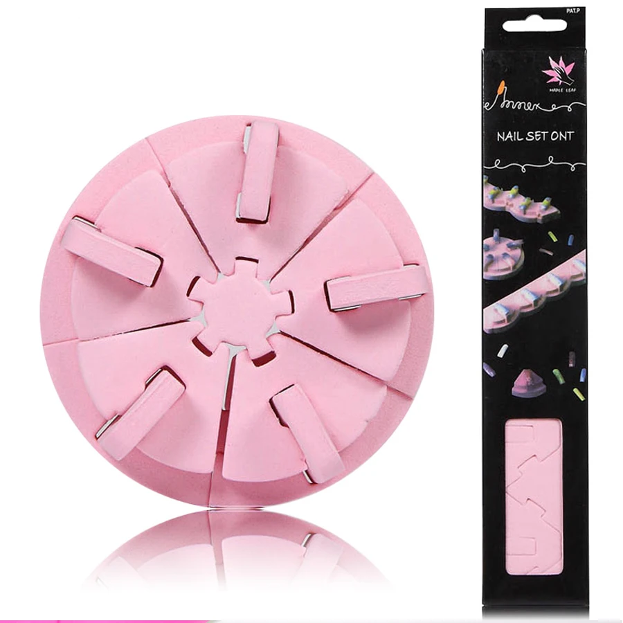 3D дизайн ногтей тренировочный Дисплей Стенд Розовый Практика Губка держатель