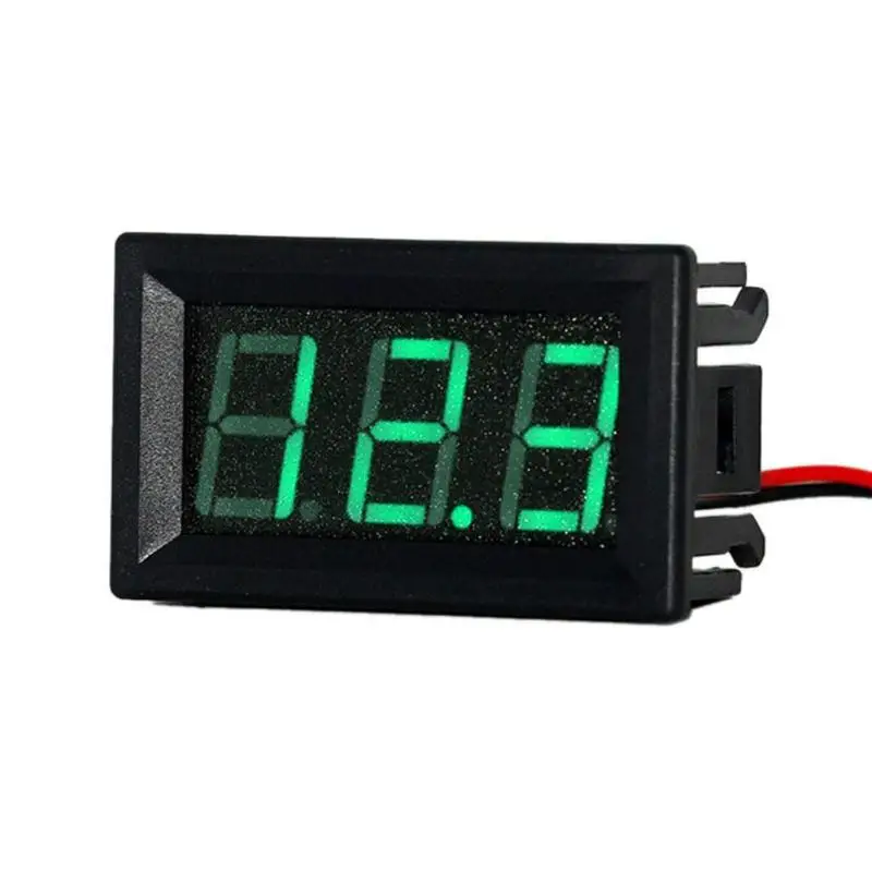 Мини цифровой вольтметр постоянного тока 2 4 V 30V проводной 0.36in светодиодный