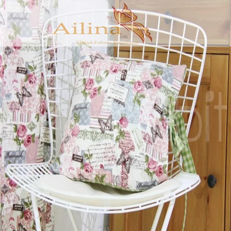 lowest price * Retro Butterfly Rose Linen fabrics Tablecloths cloth cushion pillow linen fabric 145*100cm | Дом и сад