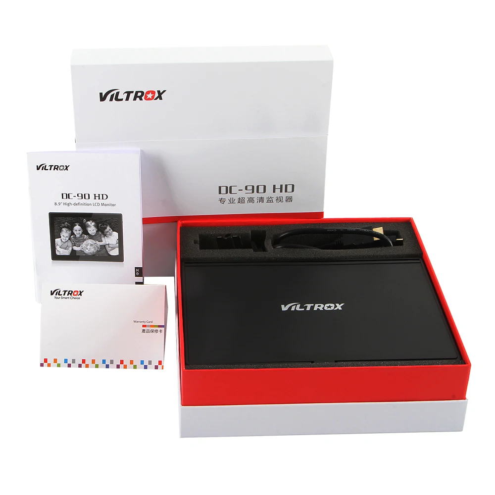 Viltrox DC-90HD 8 9 ''камера видео монитор Дисплей клип-на IPS LCD HDMI AV вход 1920x1200 пикселей