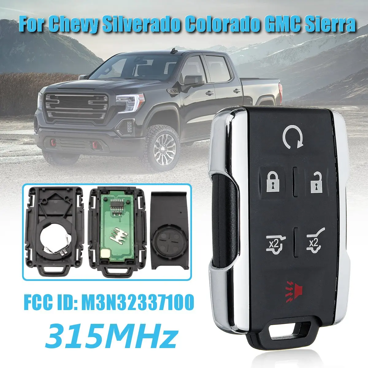 1 шт. 3/4/6 Кнопка 315 МГц умный дистанционный ключ брелок для Chevy Tahoe Suburban M3N-32337100 для GMC Yukon XL