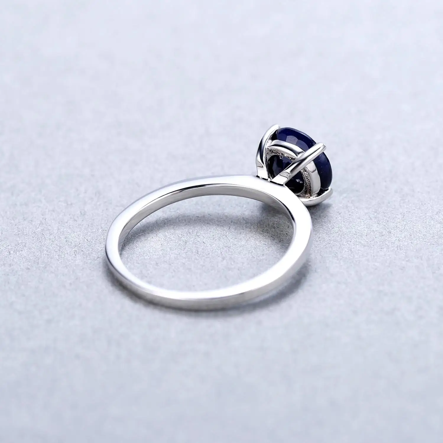 Gem's Ballet 2.57Ct Натуральный Синий сапфир 925 пробы Серебряный Драгоценный Камень Пасьянс Свадебные обручальные кольца для женщин хорошее ювелирное изделие
