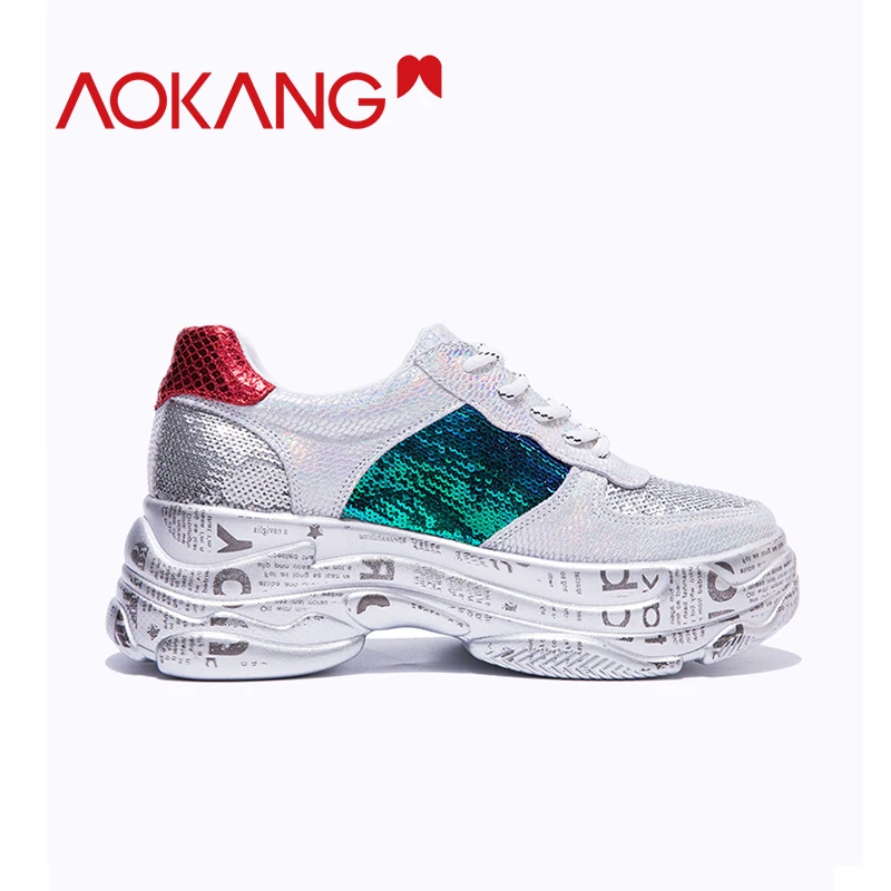 Женская Повседневная обувь AOKANG удобная на платформе с сетчатым верхом