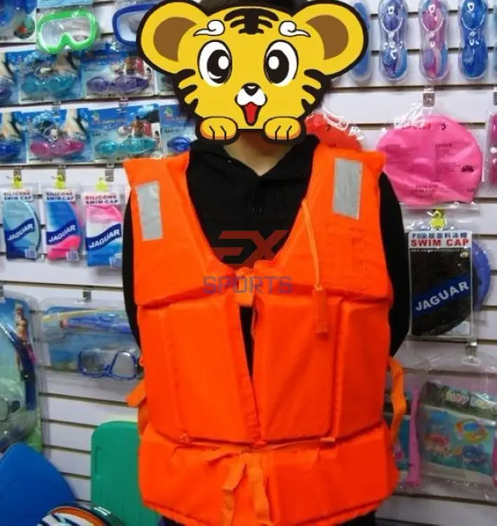 1 х Спасательная куртка для взрослых оранжевая пена спасательный жилет со