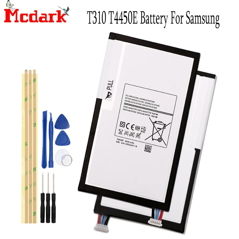 Аккумулятор емкостью 4450 мАч для планшета Samsung GALAXY Tab 3 8 0 T4450E T310 T311 T315|Аккумуляторы
