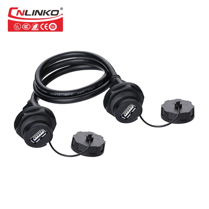 CNLINKO производитель USB2.0 Панель Крепление водонепроницаемый адаптер USB Дата IP67