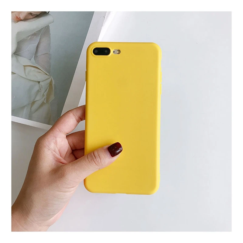 Lovebay лимонно-желтый цвет модный чехол для телефона s для iphone XS Max XR X 5 5S SE 6 6S 7 8 Plus мягкая задняя крышка для iphone 7 Чехол
