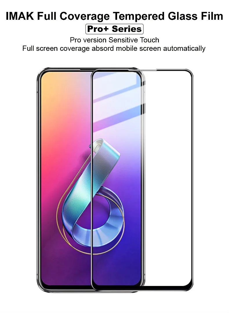 IMAK для Asus ZenFone 6 ZS630KL Защитное стекло для экрана Pro+ версия полное клеевое закаленное стекло для Asus ZenFone 6 ZS630KL