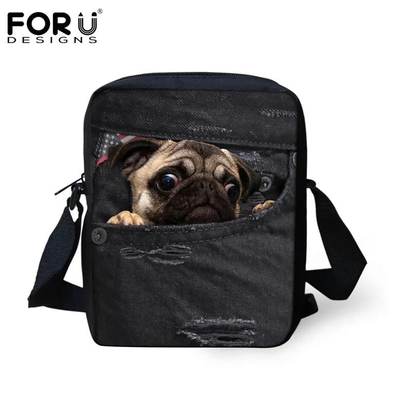 CC3316E FORUDESIGNS/Симпатичные животные кошка Для женщин Курьерские сумки класса люкс маленькая сумка через плечо для дам 3D джинсовый комбинезон с карманами; сумка Feminina - Цвет: CC3316E
