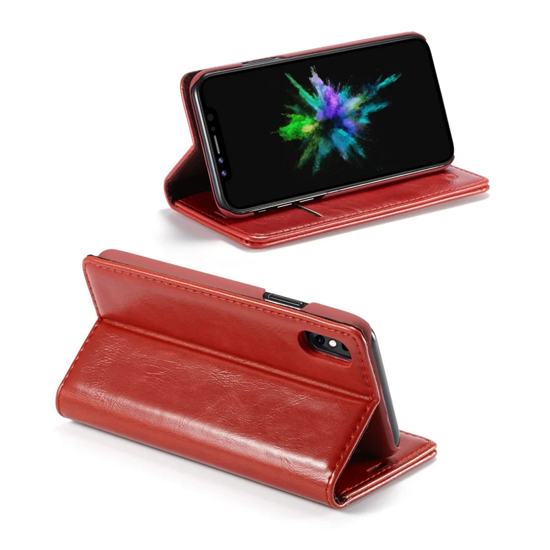 Роскошный кожаный флип чехол для iPhone 6 6S 7 8 Plus кошелек X телефона XS MAX XR Магнитный