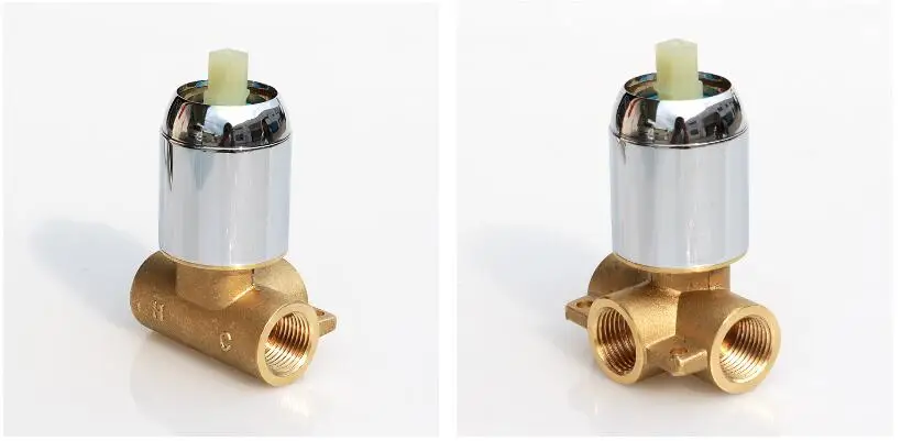 Латунный скрытый белый и хромированный цветной душевой клапан смеситель кран круглый 2 набора 2 способа, регулировка смешивания воды IS385