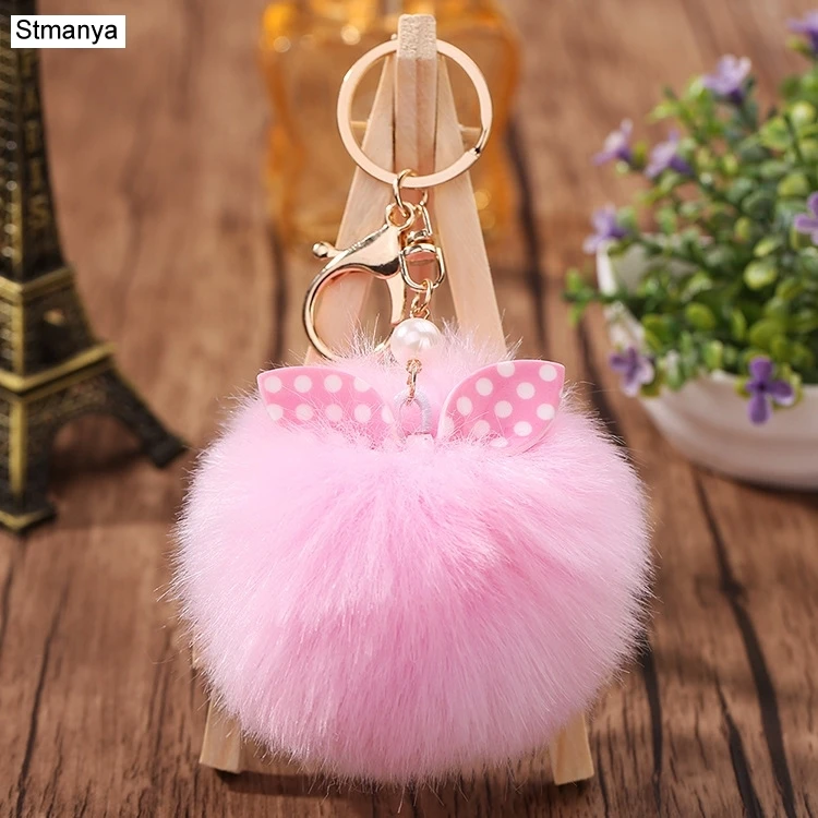 Новинка Женский держатель для ключей с бантом и помпоном высокого качества