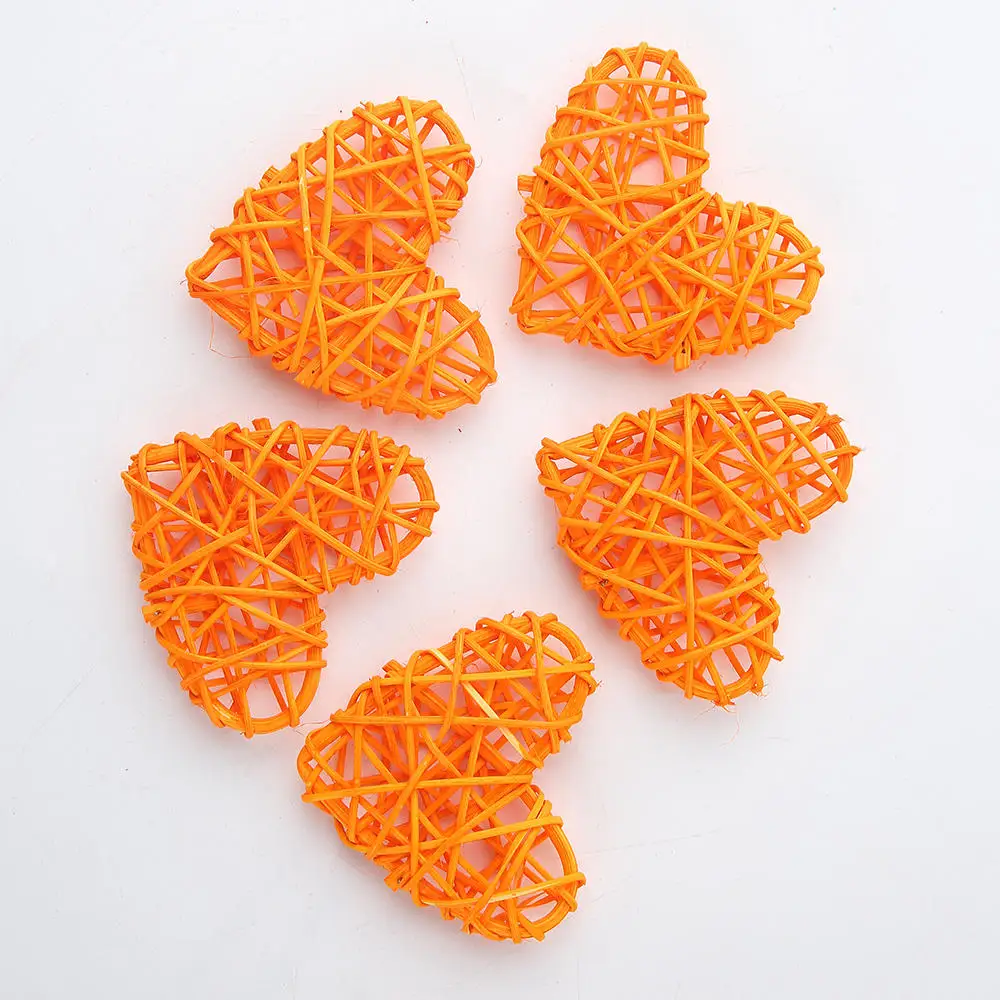 Orange 5/10 шт. Круглый Вышивка «звёздочки» или «бриллианты» декоративные ротанговая Пальма клубок подарок на свадьбу: разноцветный Рождественский День рождения украшения для дома DIY ремесел Детская подарки на день рождения - Цвет: Orange
