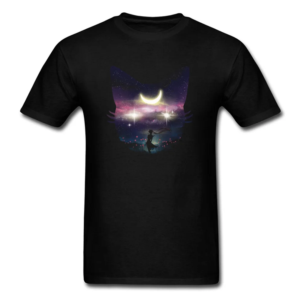 Moon Chaser Salior футболка Япония аниме для мужчин женская топы студентов с принтом кота