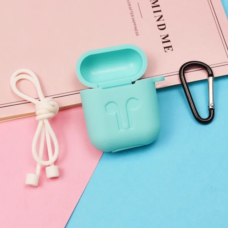 Силиконовый чехол с защитой от потери, аксессуары для airpods, чехлы для наушников