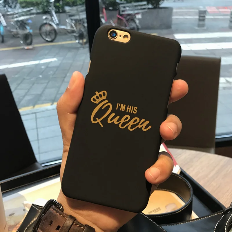 JiBan Мода Скраб Жесткий основа queen крышка чехол для телефона iPhone 6 S плюс 7 8 Plus X King