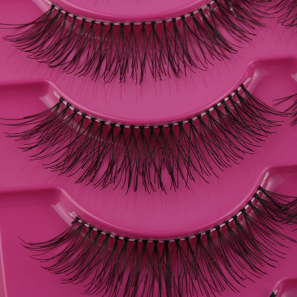 5 пар новинка хит продаж накладные ресницы с черным крестиком для женщин красота