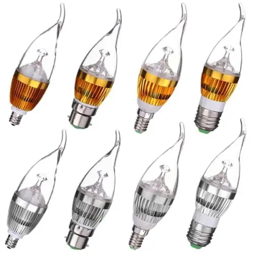 

5730 SMD E27 E14 E12 B22 Flame Dimmable 3W 6W 9W LED Chandelier Candle Light Bulb Lamp