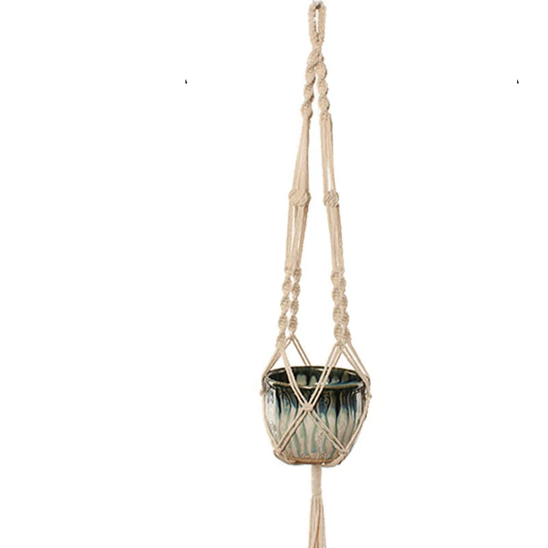 Hot sales handmade macrame plant hanger flower /pot hanger for wall decoration countyard garden - Цвет: 008