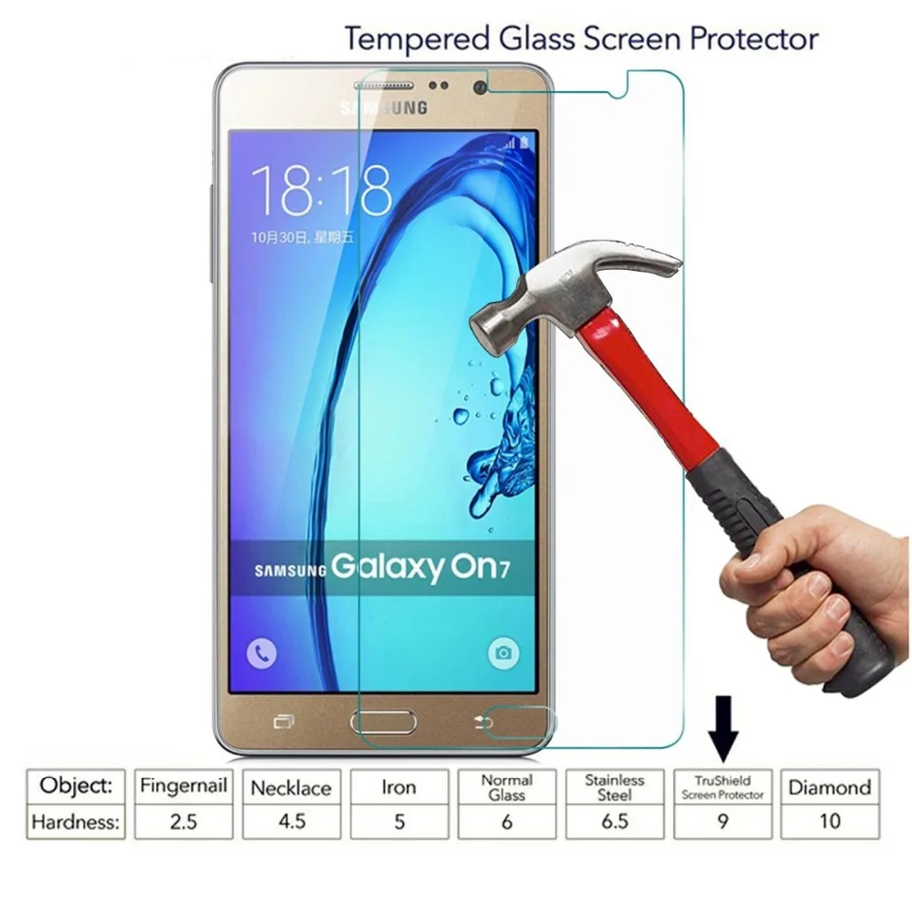 9 H HD закаленное стекло es для samsung Galaxy на 7 Pro Жесткий Защита экрана Ультра