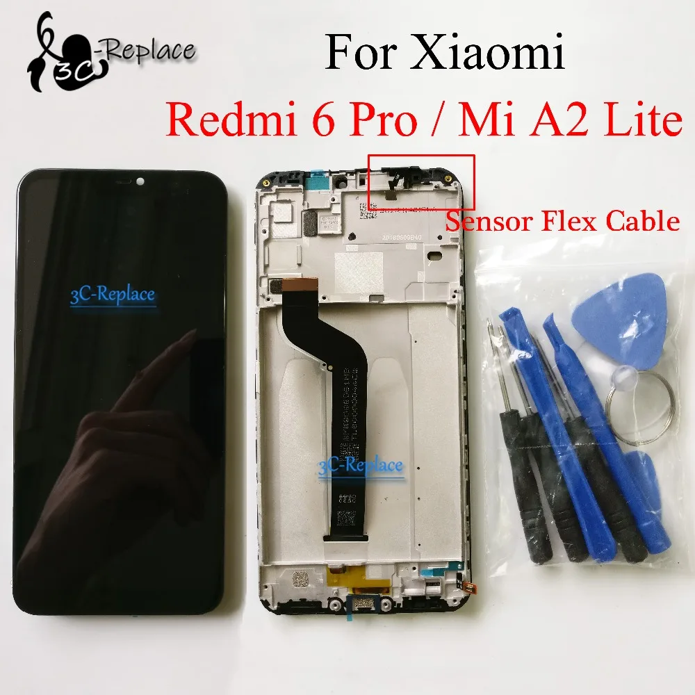 Черный ЖК-дисплей 5 8 дюйма для Xiaomi redmi 6 pro/Xiaomi Mi A2 lite + сенсорная панель дигитайзер с