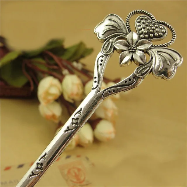 SEA MEW винтажные стильные металлические палочки для волос из сплава закладки родий