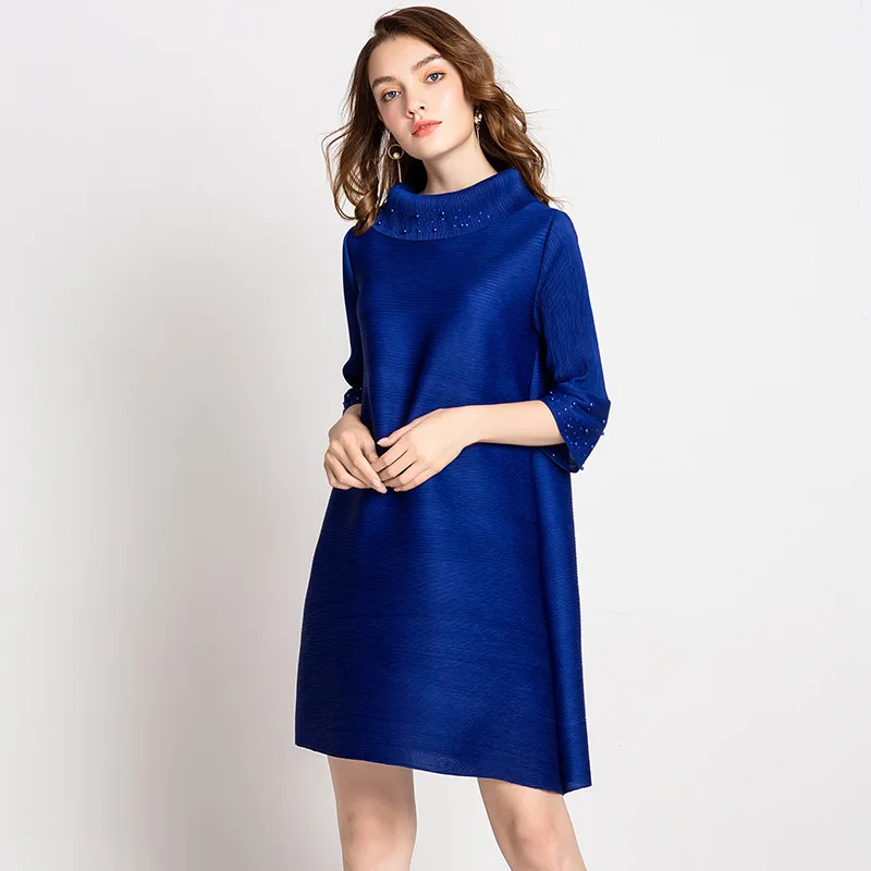 2018 новые осенние женские модные плиссированные платья Issey Miyake оригинальное