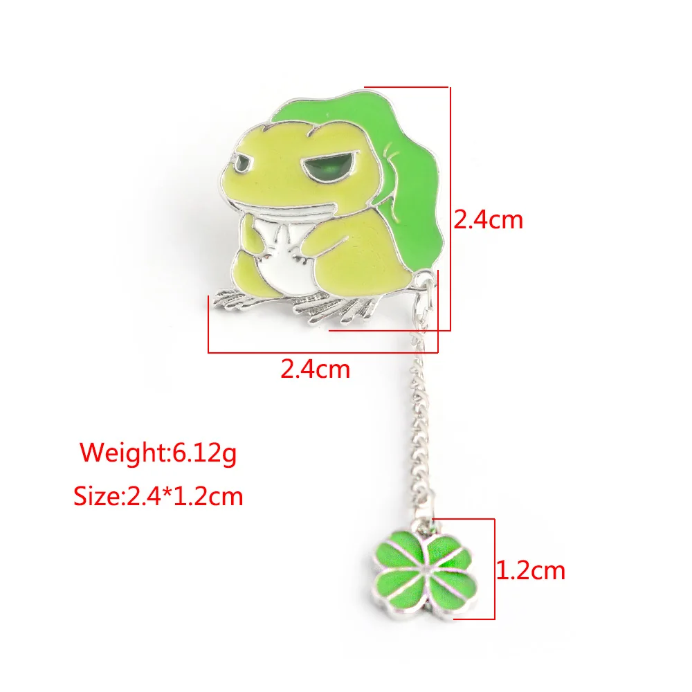 Новое поступление популярные эмалированные булавки M2 в виде зеленой лягушки и