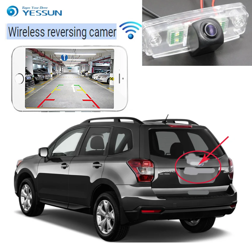 Новая Автомобильная беспроводная камера заднего вида YESSUN для Subaru Impreza WRX Sedan Forester