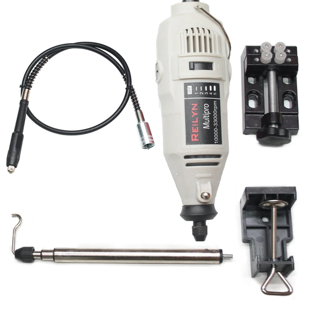work table tools 180 Вт маленькая мельница dremel ручная дрель 8000-30000 об/мин мини шлифовальная машина 03,2 мм Зажимной патрон для dremel домашний инструмент DIY - Цвет: work table tools