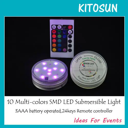 1 шт./лот ПОГРУЖНОЙ водонепроницаемый RGB светодиодный светильник для кальяна