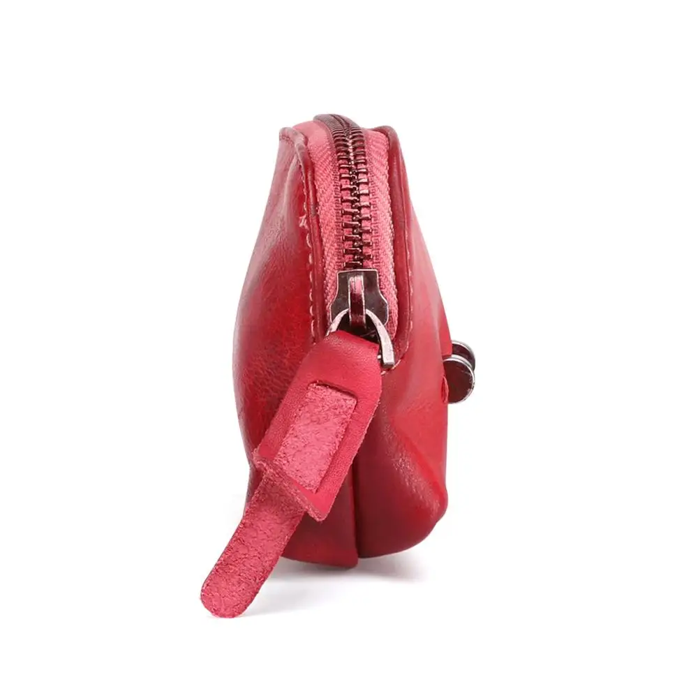 Брендовый Женский мини-кошелек на двойной молнии из натуральной кожи кошелек для