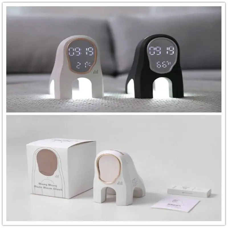 LumiParty USB зарядка умный светодиодный ночник мультяшный музыкальный будильник