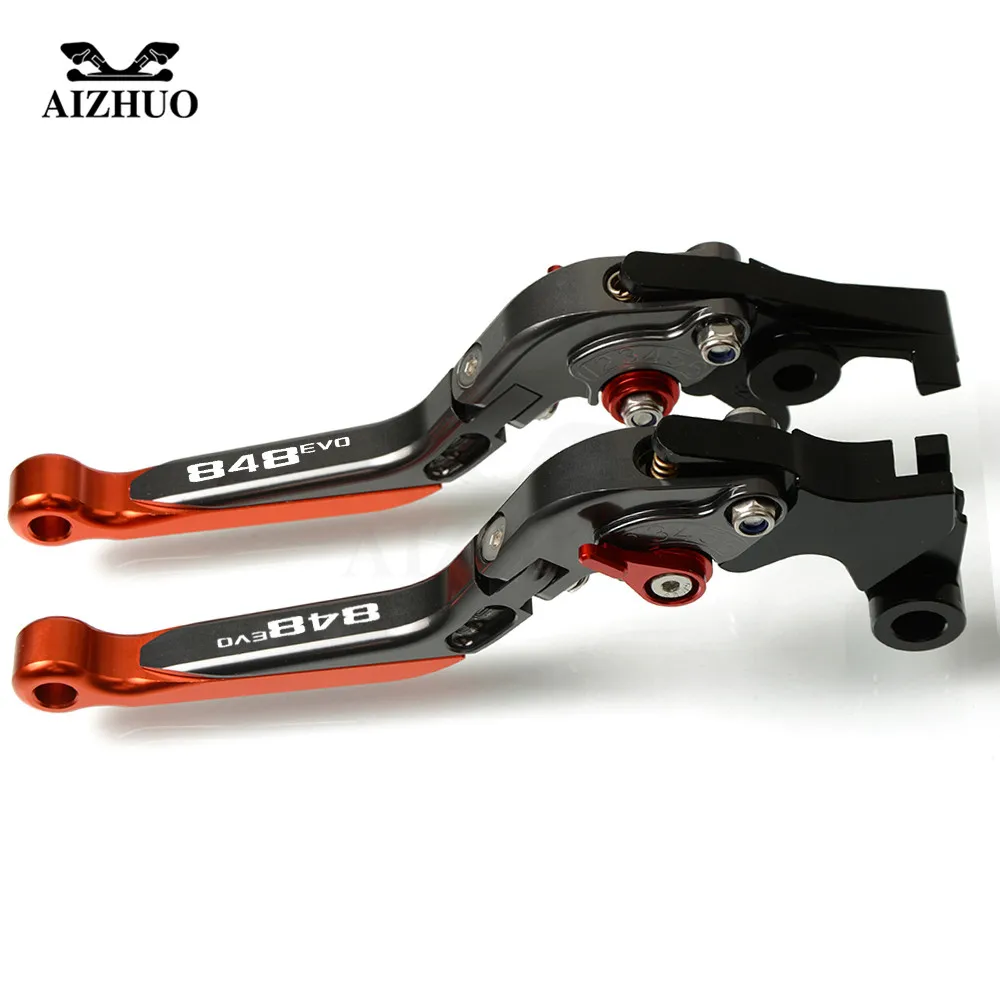 Для поездок на мотоцикле Ducati 848 848 EVO 2007-2013 2008 2009 2010 2011 2012 мотоцикла с ЧПУ сцепные рычаги Регулируемая Складная Выдвижная