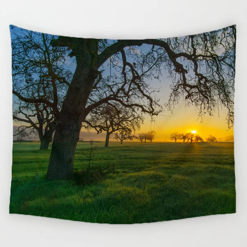 Comwarm Романтический лес осенние листья пейзаж полиэстер гобелен настенный