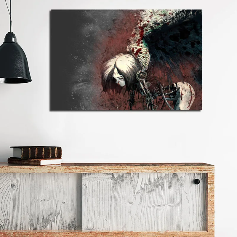 Настенные HD обои с изображением ангела Alita распечатанные на холсте настенные