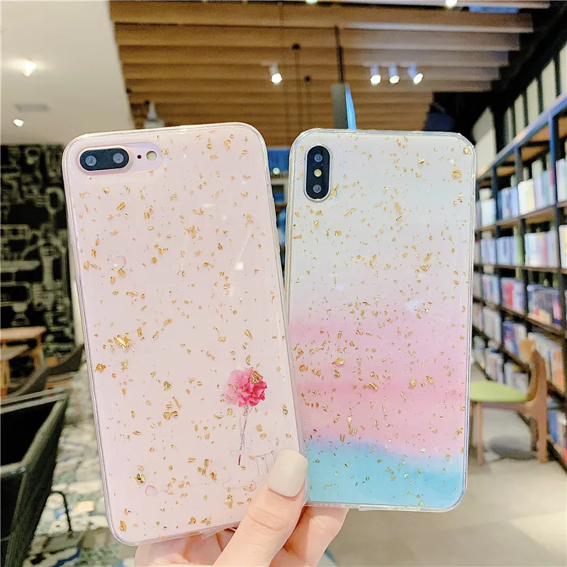 COOLY Ring Stand Marble Case For iphone X XS Max XR 6 S 6S 7 8 Plus Back Cover Bling Glitter Soft TPU Phone Shell Cartoon Coque |