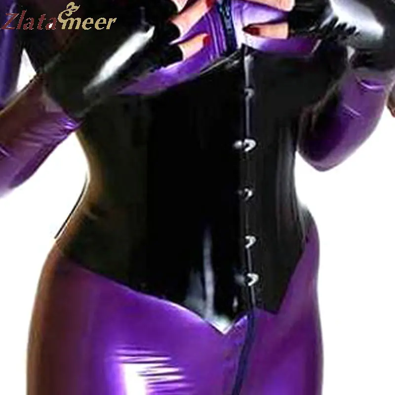 Латексный корсет для женщин черный резиновый тела 1 мм фетиш Корректирующее