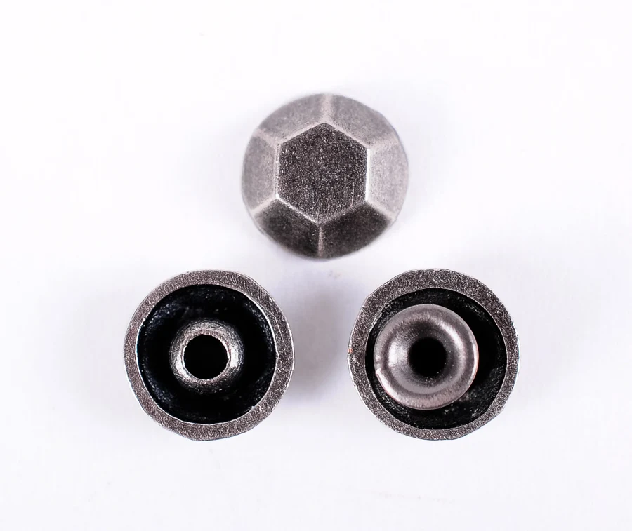 50pc10MM античное серебро шестиугольник плоские крепежные детали заклепки Leather