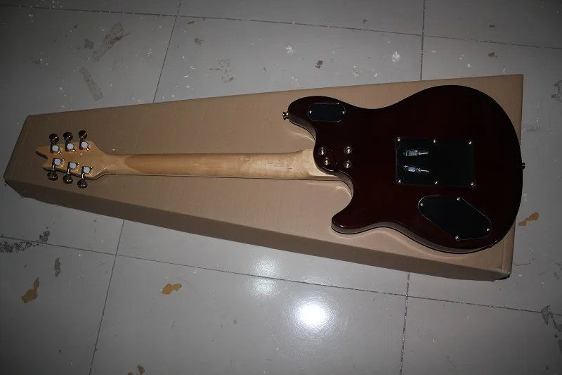 2009 EVH Вольфганг Эдвард Ван Хален закат цвет электрогитара с Floyd Rose тремоло в золотистой фурнитуре-6-4