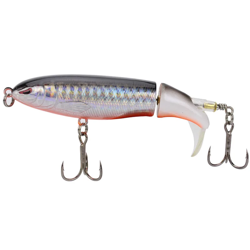 

Fishing Propeller Floating Pencil Lure Screw Tractor 13g/10cm 360 Degree Rotating Sharp Blood Groove Hook Artificial Hard Bait